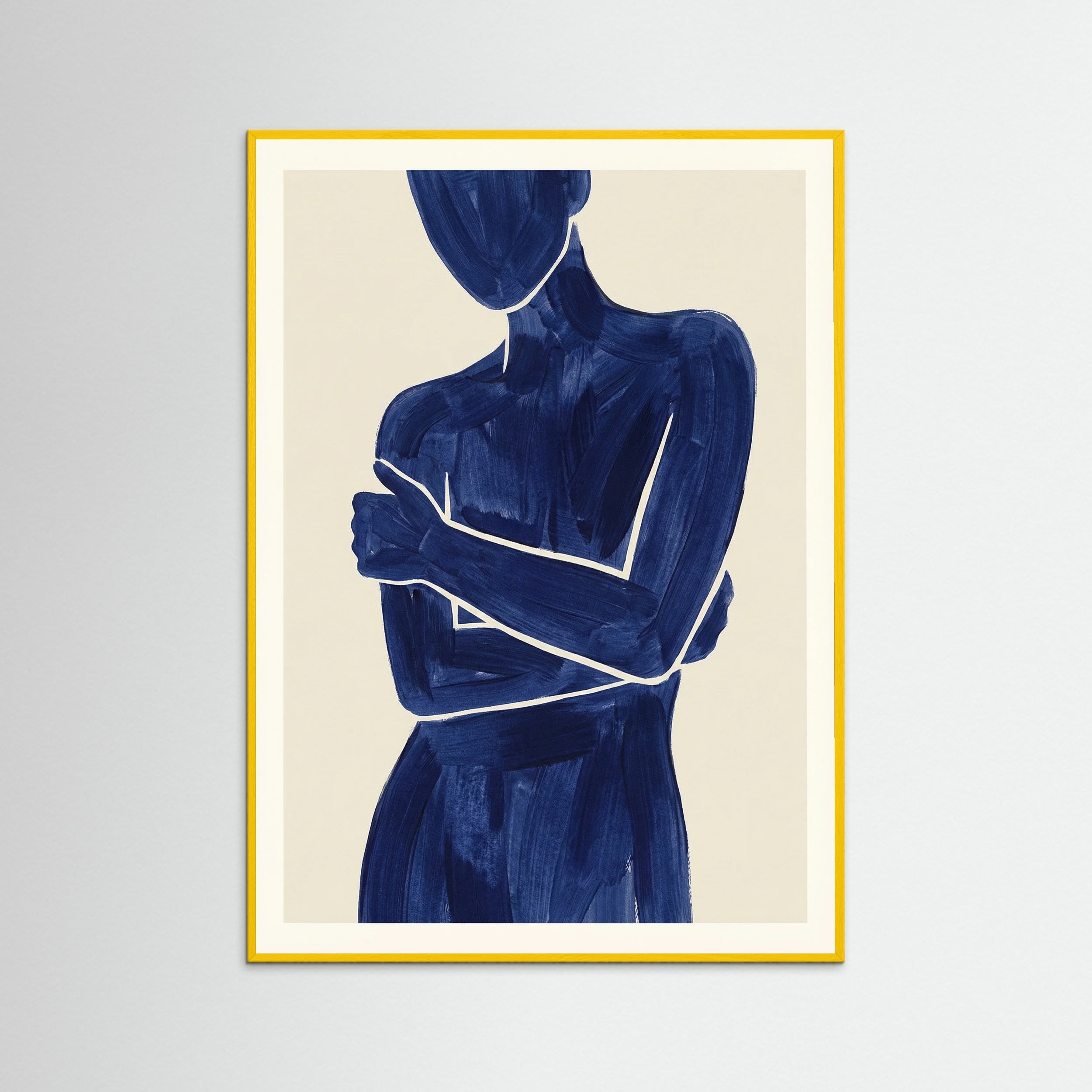 Yellow Wood Blue Embrace