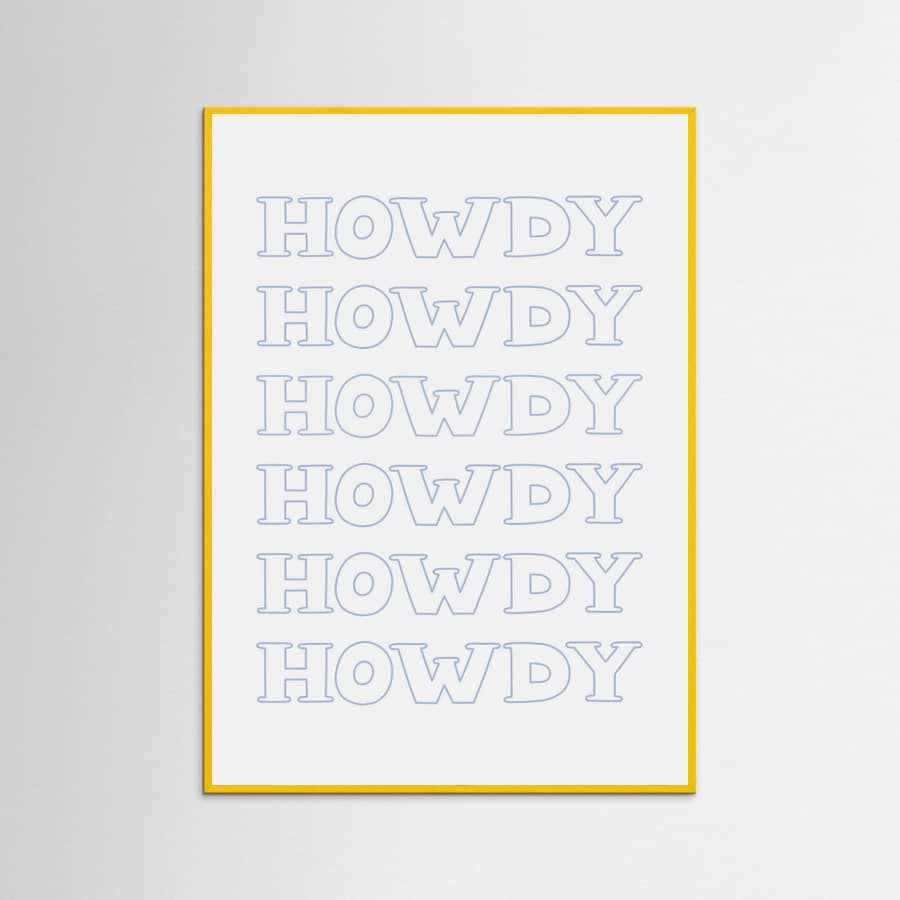 Plakat Blue Howdy – plakat i druk artystyczny