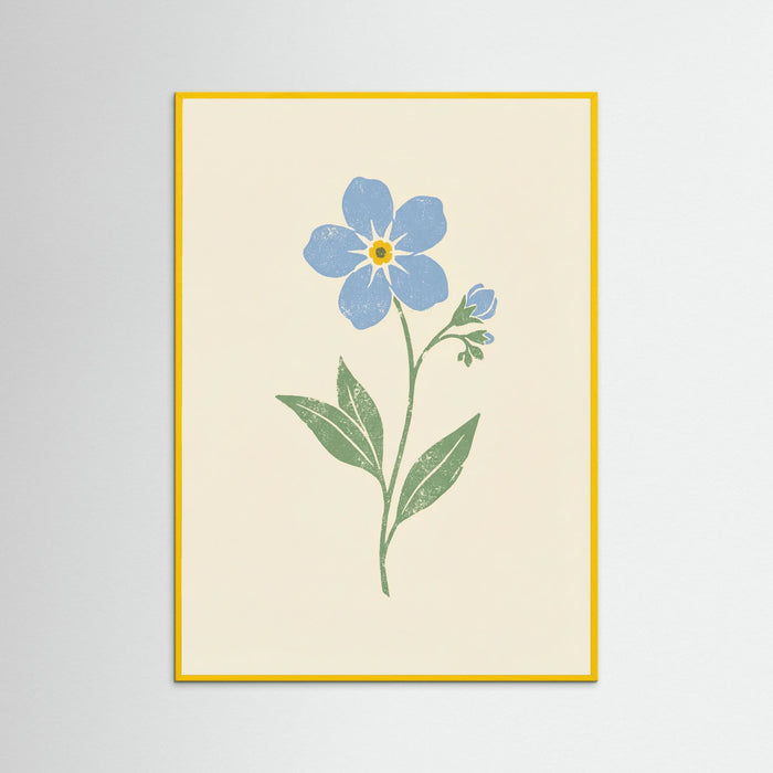 Yellow Wood Blue Reminder