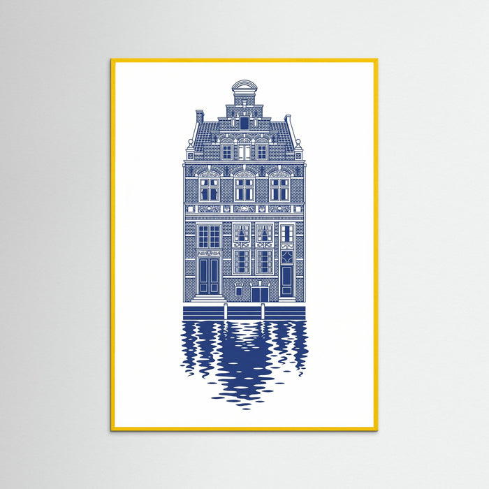 Yellow Wood Blue Urban Sketch