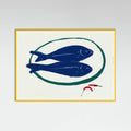 Blue fishes still life Poster – Poster und Kunstdruck