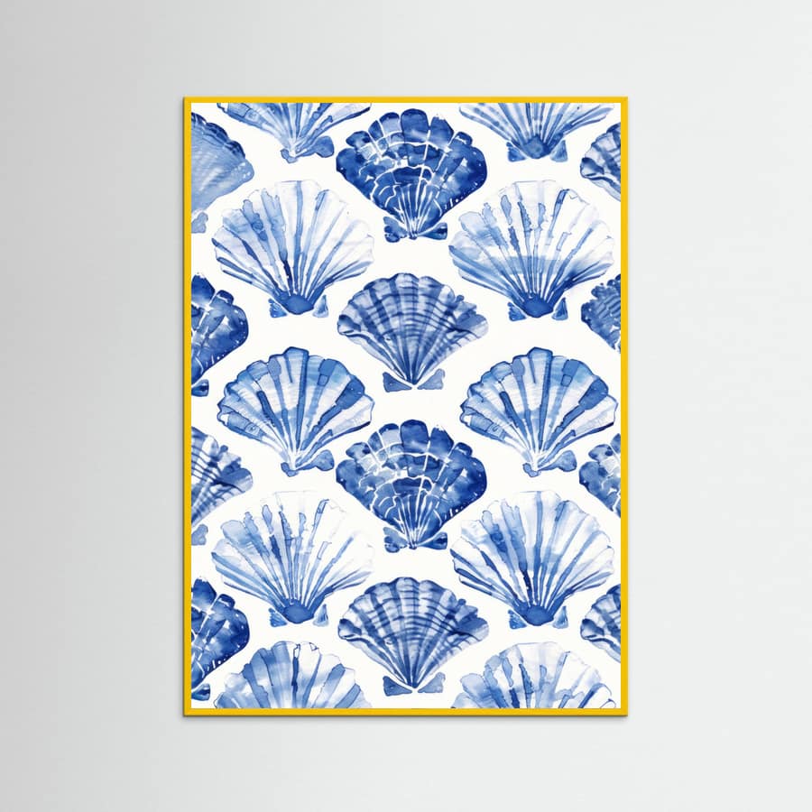 Blueshellpattern Poster – Poster und Kunstdruck