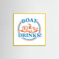 Boat Drinks Cocktail Drinking Otter Poster – Poster und Kunstdruck