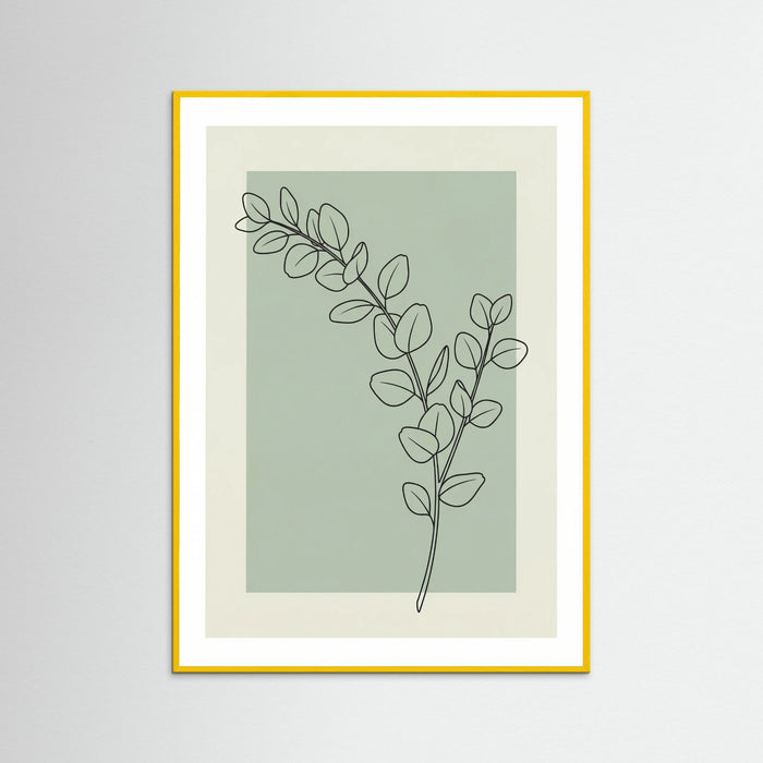 Yellow Wood Bohemian Floral Sketch