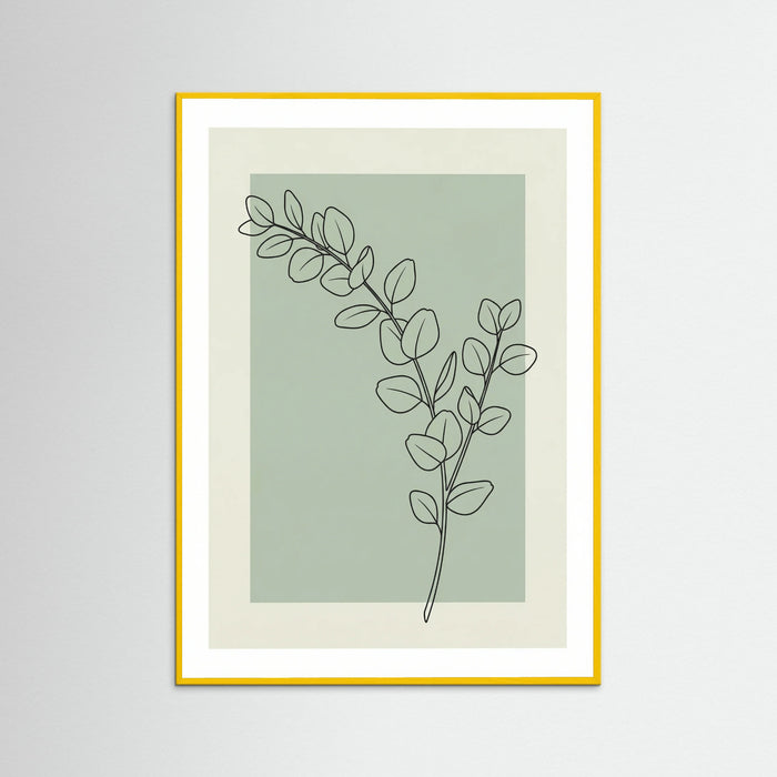 Yellow Wood Bohemian Floral Sketch