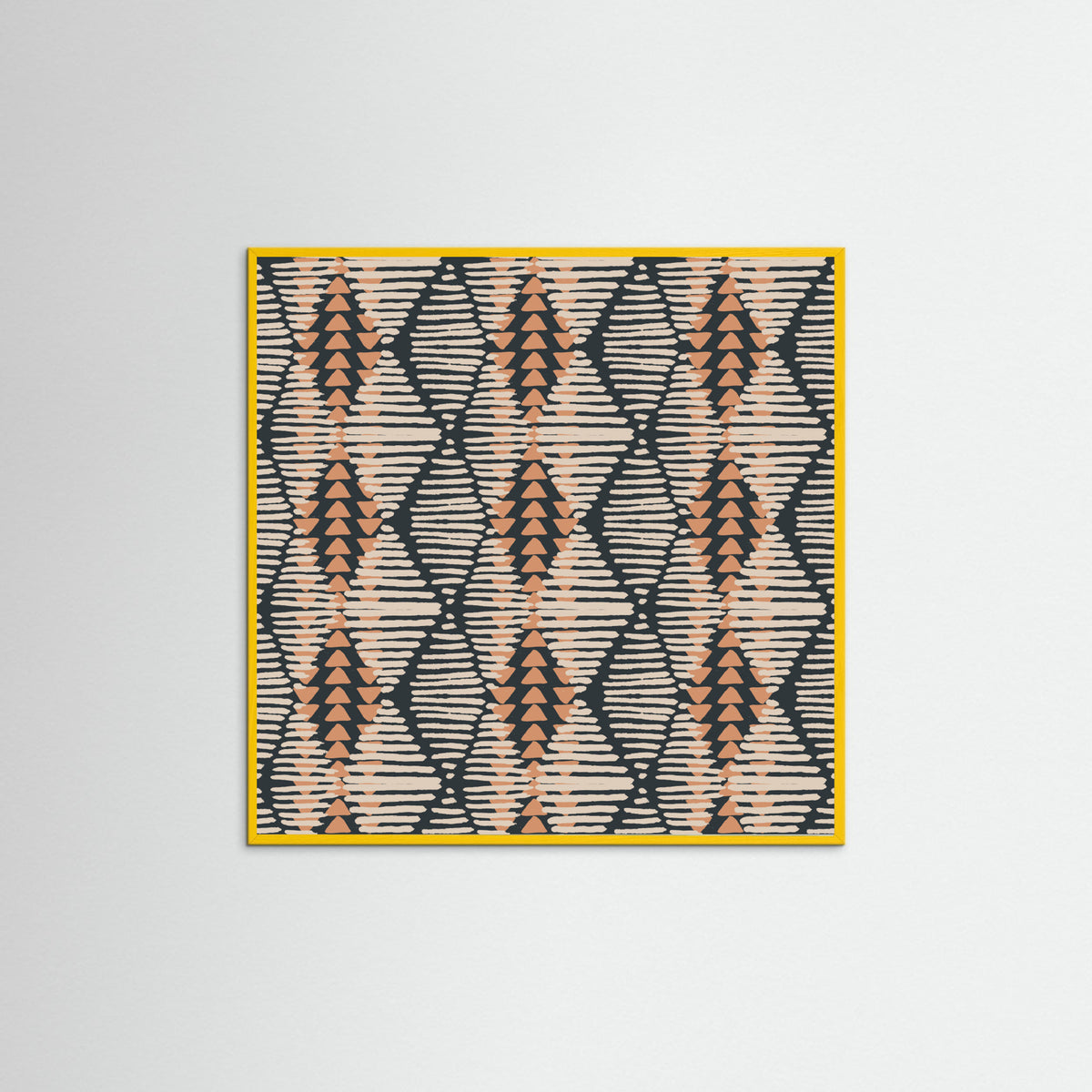 Yellow Wood Boho Lines Poster