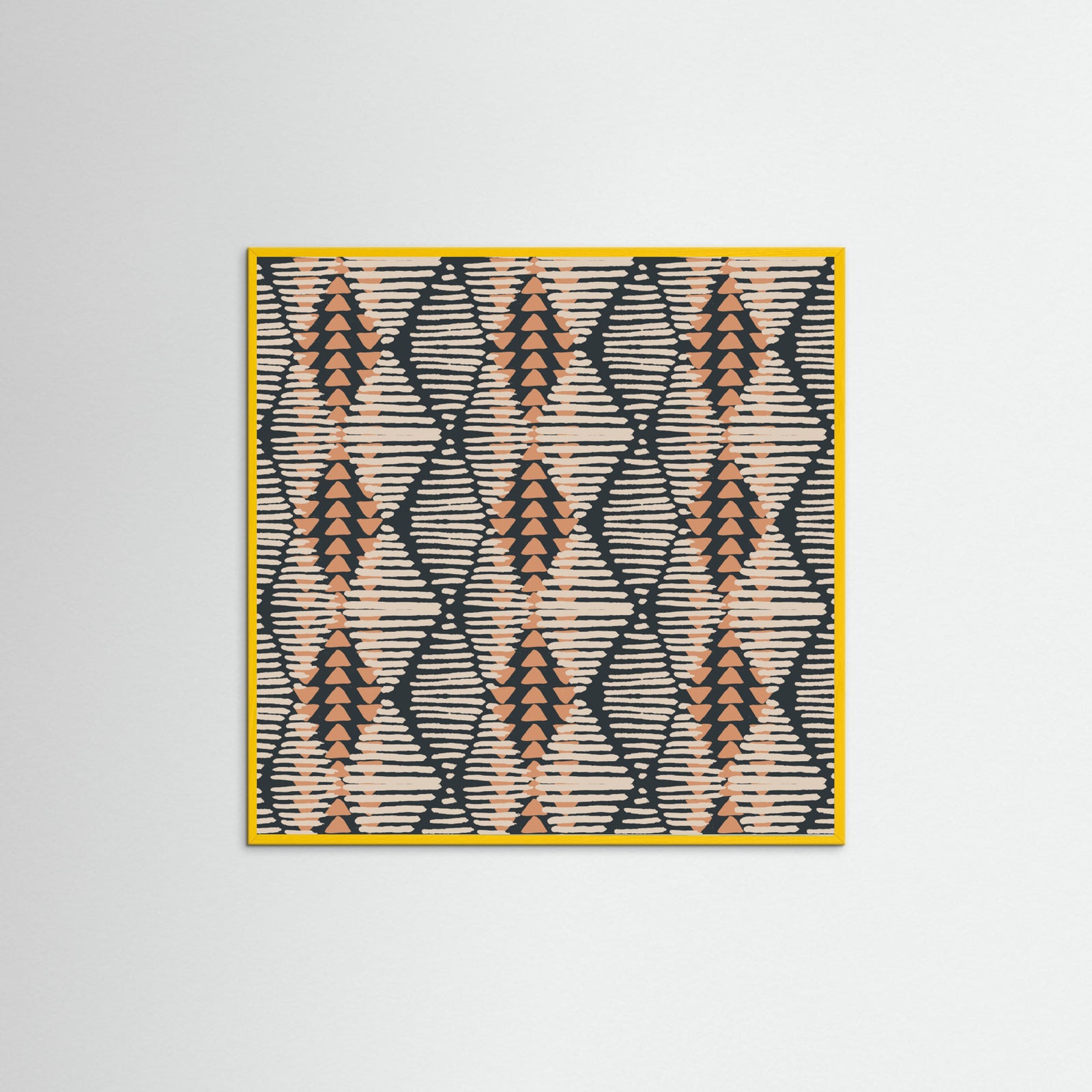 Yellow Wood Boho Lines Poster