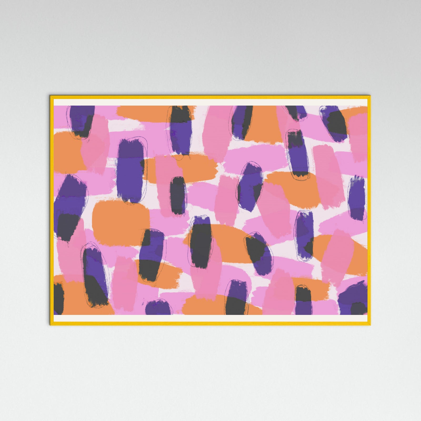 Yellow Wood Bold Color Strokes Poster