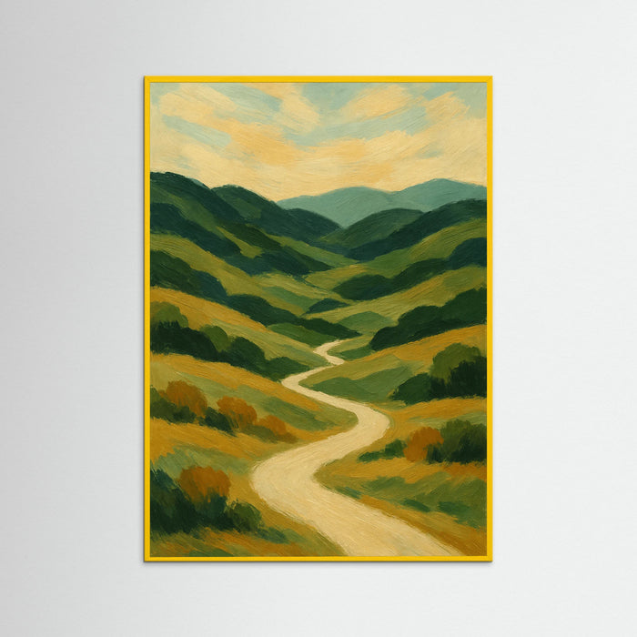 Yellow Wood Bold flo Brushstrokes