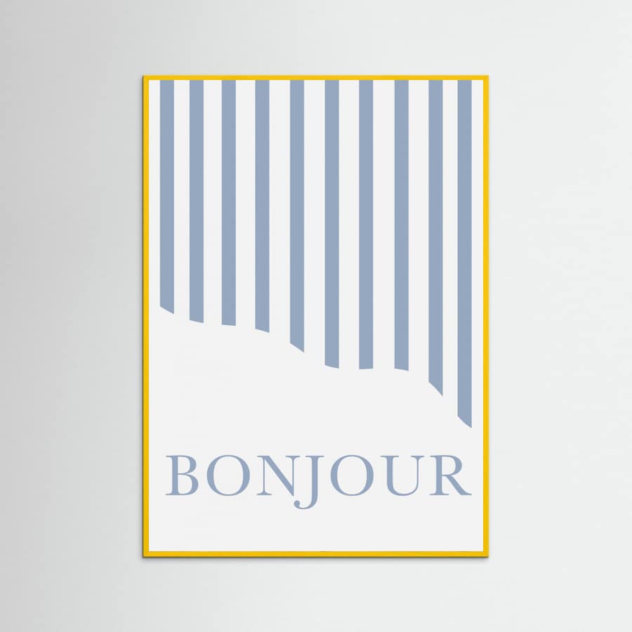 Póster Bonjour Stripes – póster e impresión artística