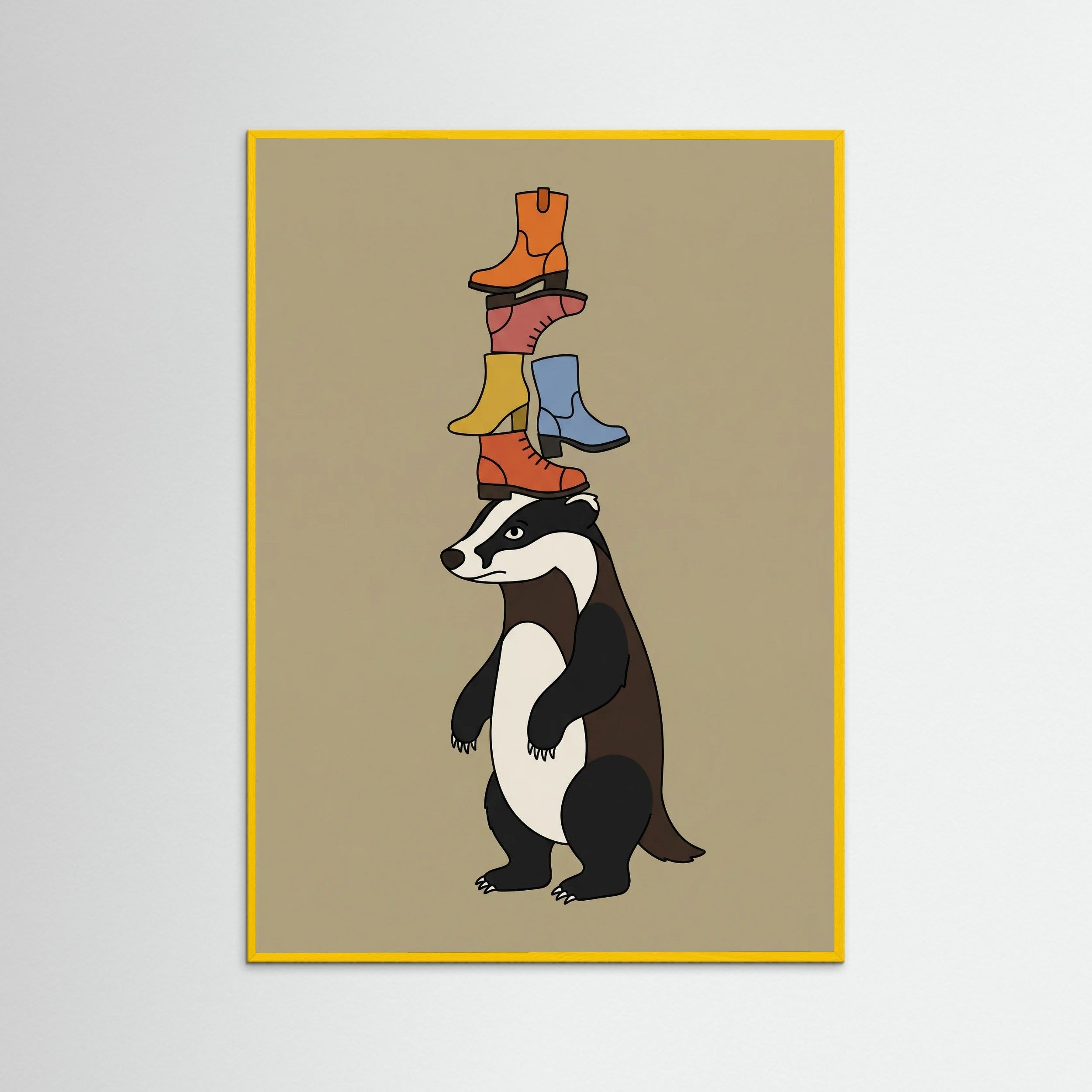 Yellow Wood Booted Feline Strut