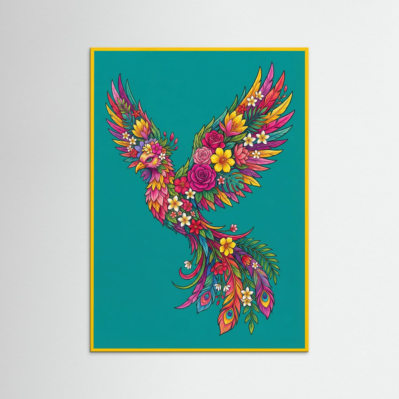 Yellow Wood Botanical Bloom Portrait