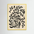 Yellow Wood Botanical Silhouette Black