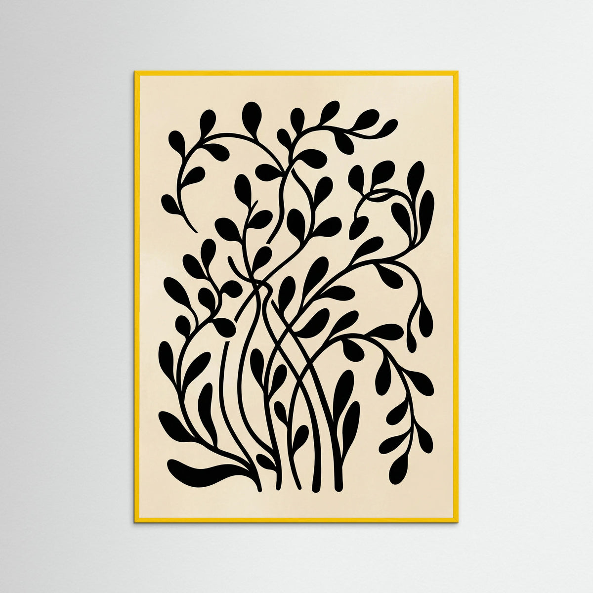 Yellow Wood Botanical Silhouette