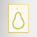 Yellow Wood Brushstroke Apple Slice