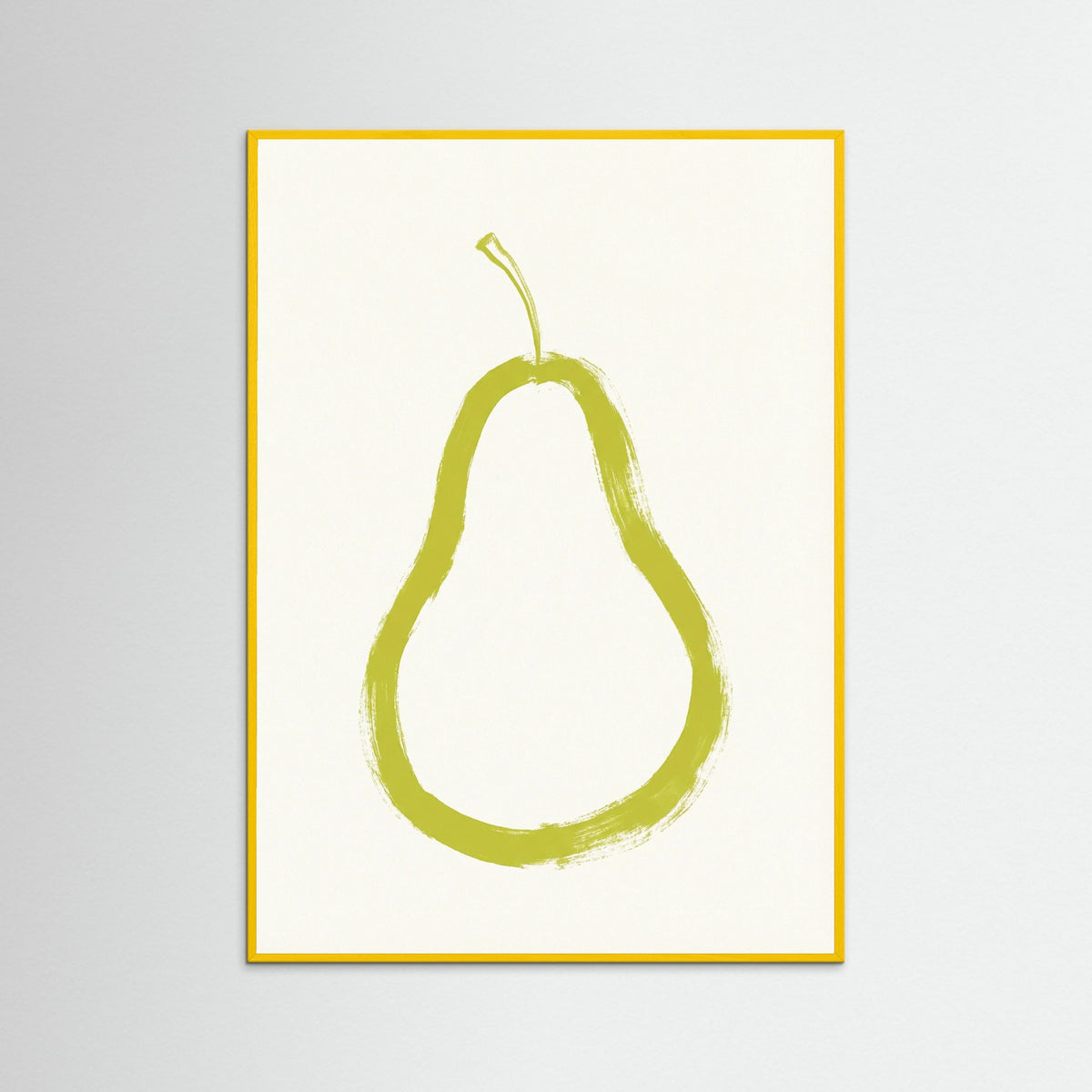 Yellow Wood Brushstroke Apple Slice