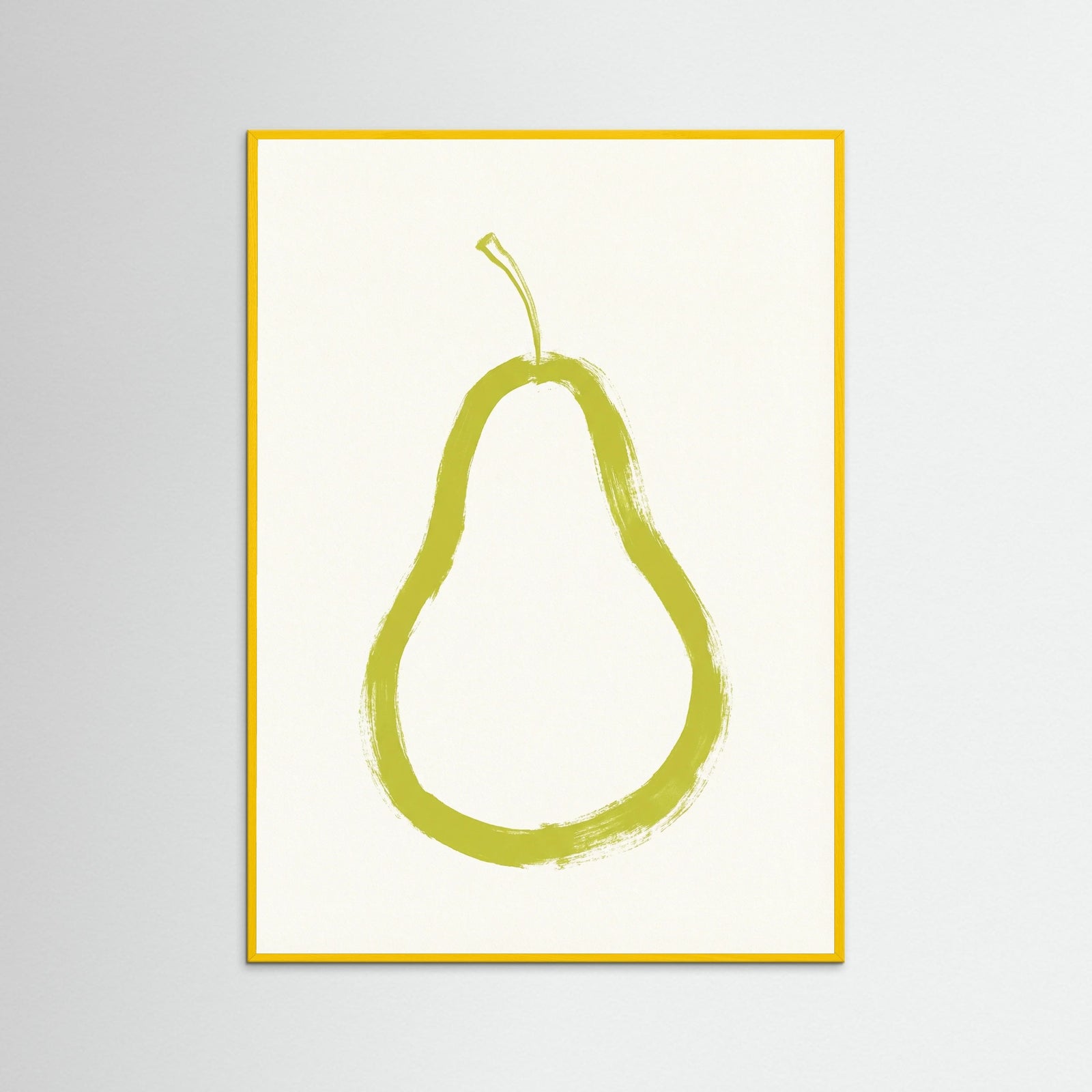 Yellow Wood Brushstroke Apple Slice
