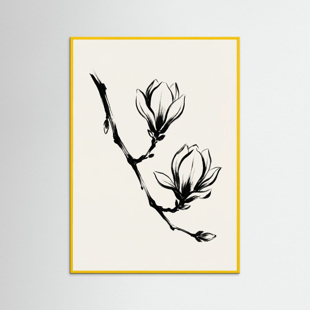 Yellow Wood Brushstroke Blooms