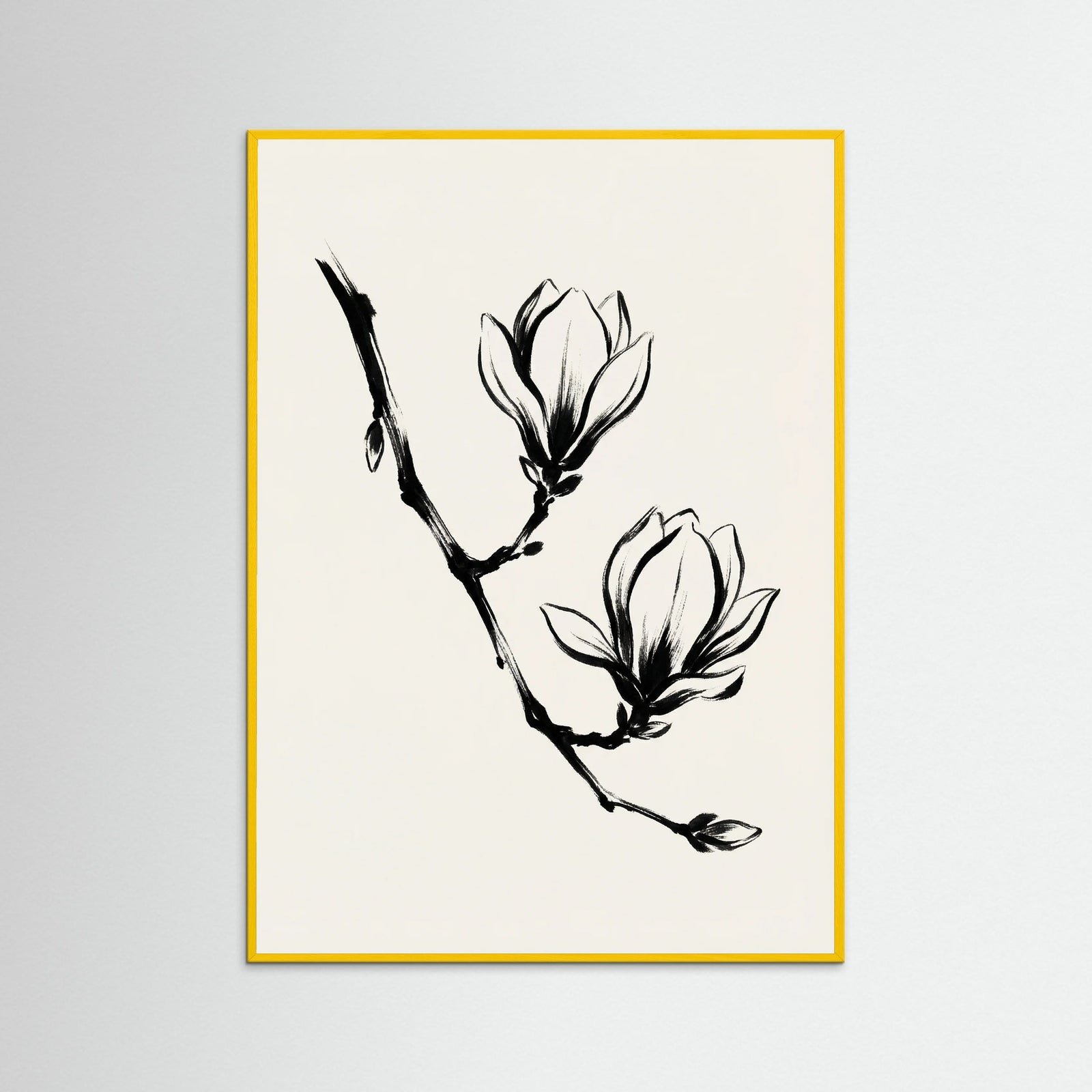 Yellow Wood Brushstroke Blooms