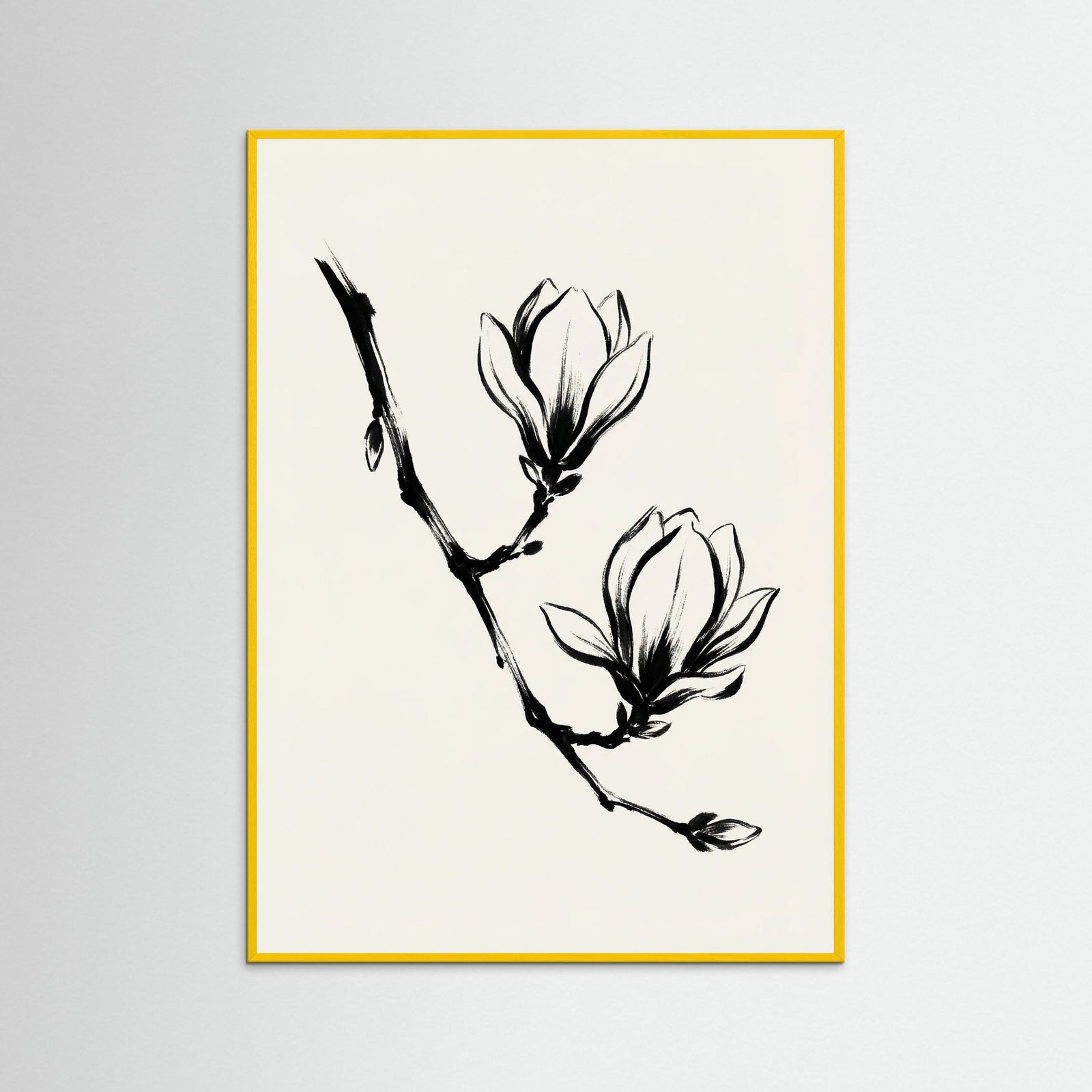 Yellow Wood Brushstroke Blooms