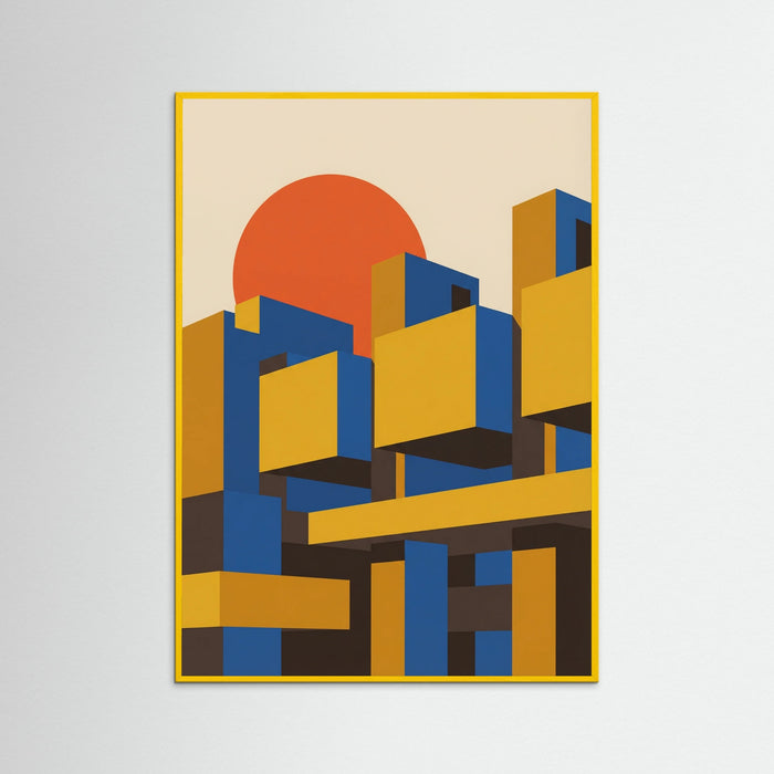 Yellow Wood Brutalist Dawn