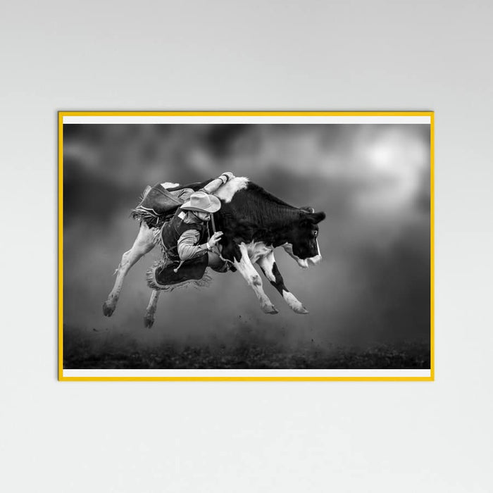 Yellow Wood Bucking Calf Ride Poster