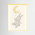 Yellow Wood Bunny Moon Balloon