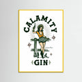 Yellow Wood Calamity Gin Funny Retro Western Cowgirl Art Poster