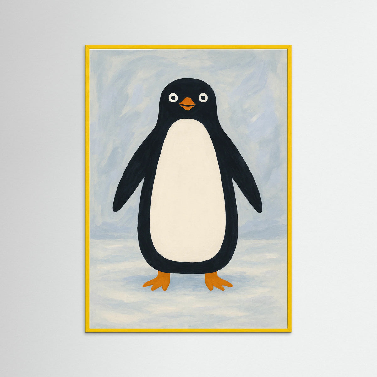 Yellow Wood Charming Penguin