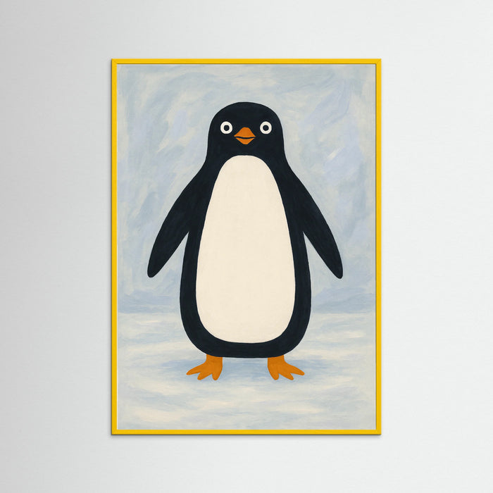 Yellow Wood Charming Penguin
