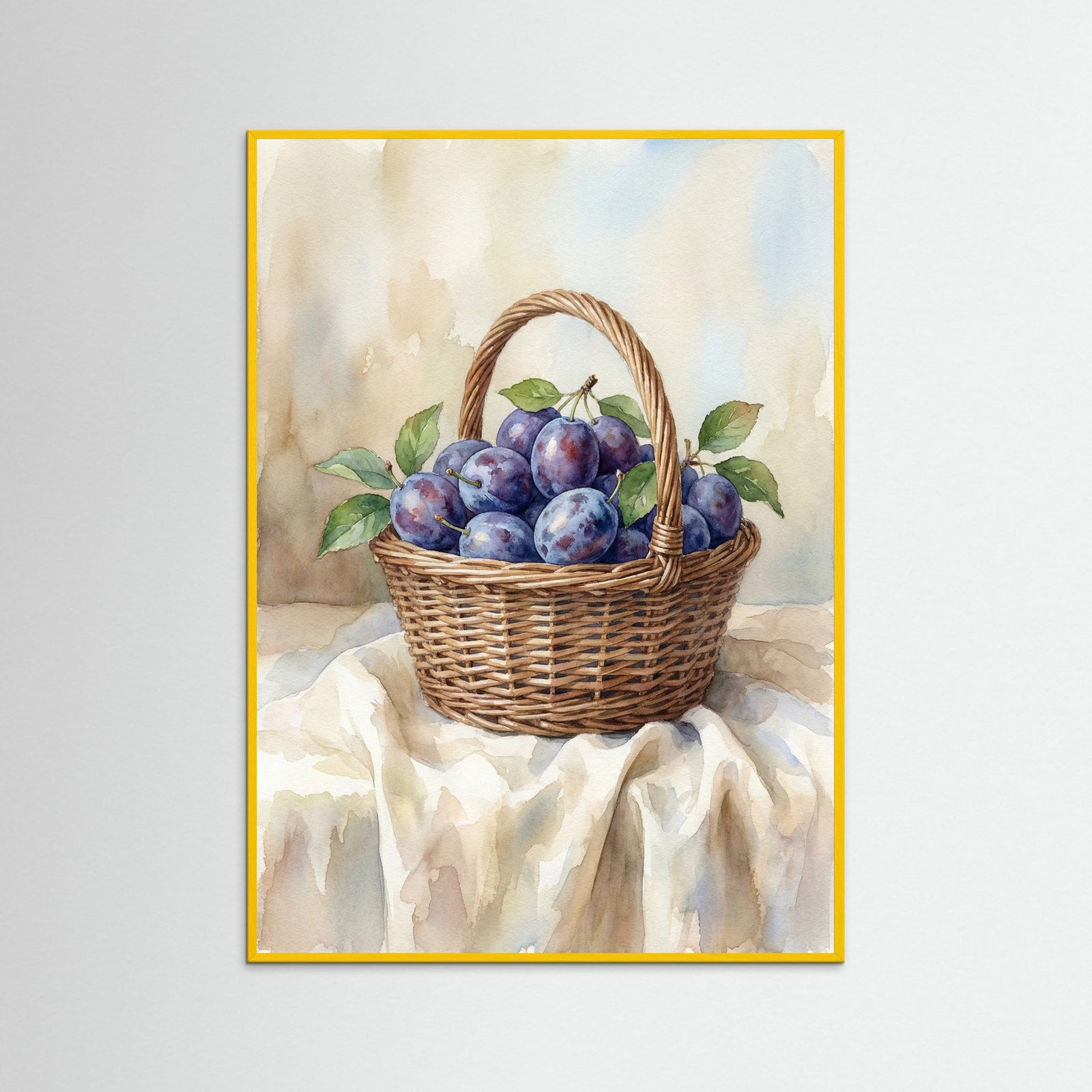 Yellow Wood Cherry Bowl Still Life