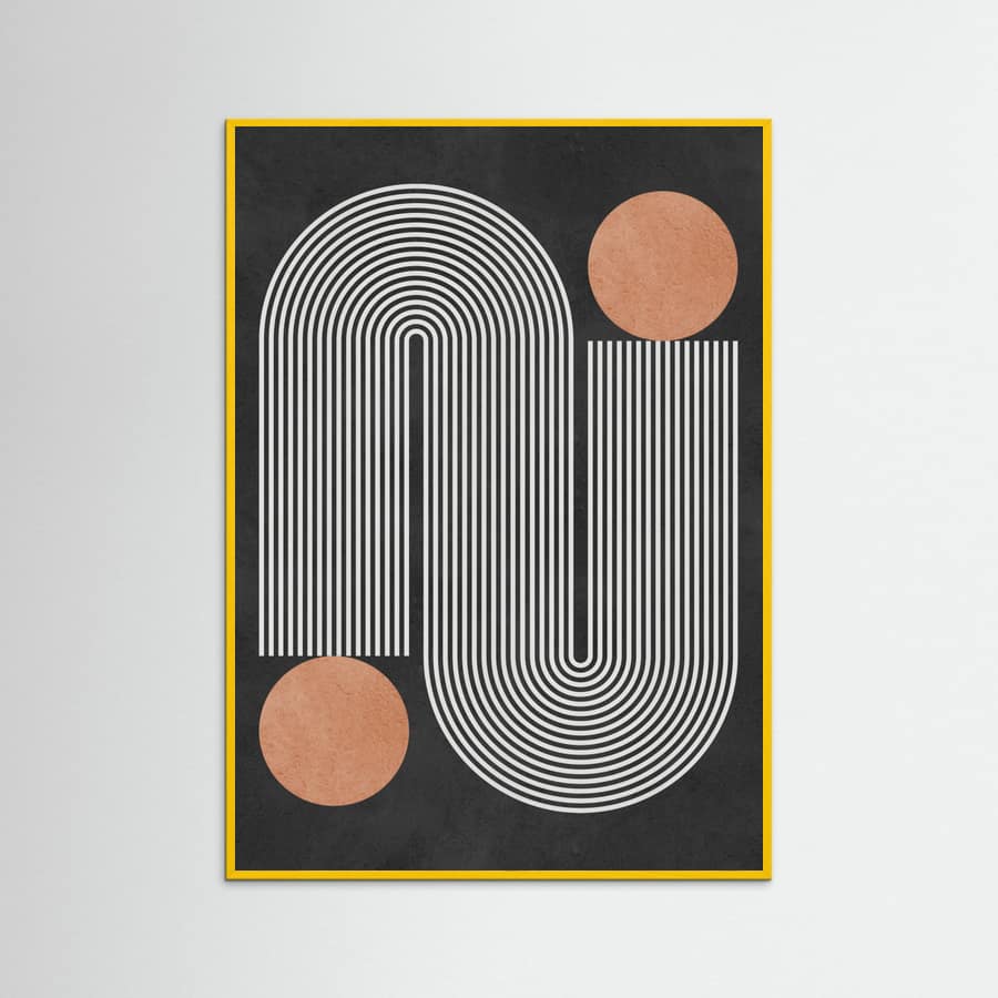 Circles on black background 1 Poster – poster and art print