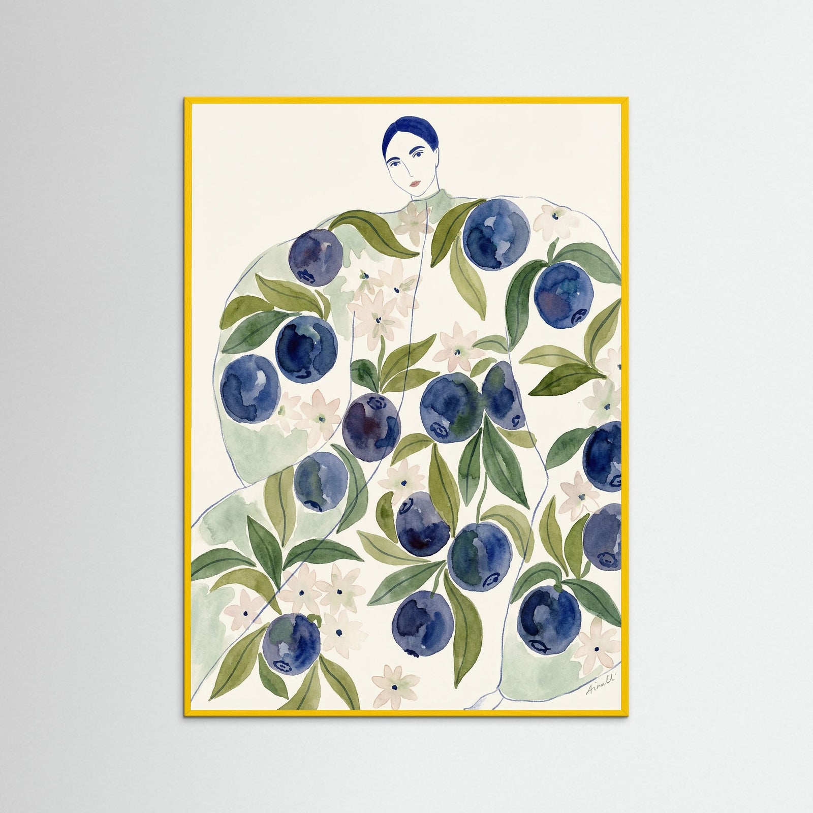 Yellow Wood Citrus Kimono Elegance