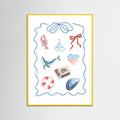 Coastal Collage Poster – poster and art print