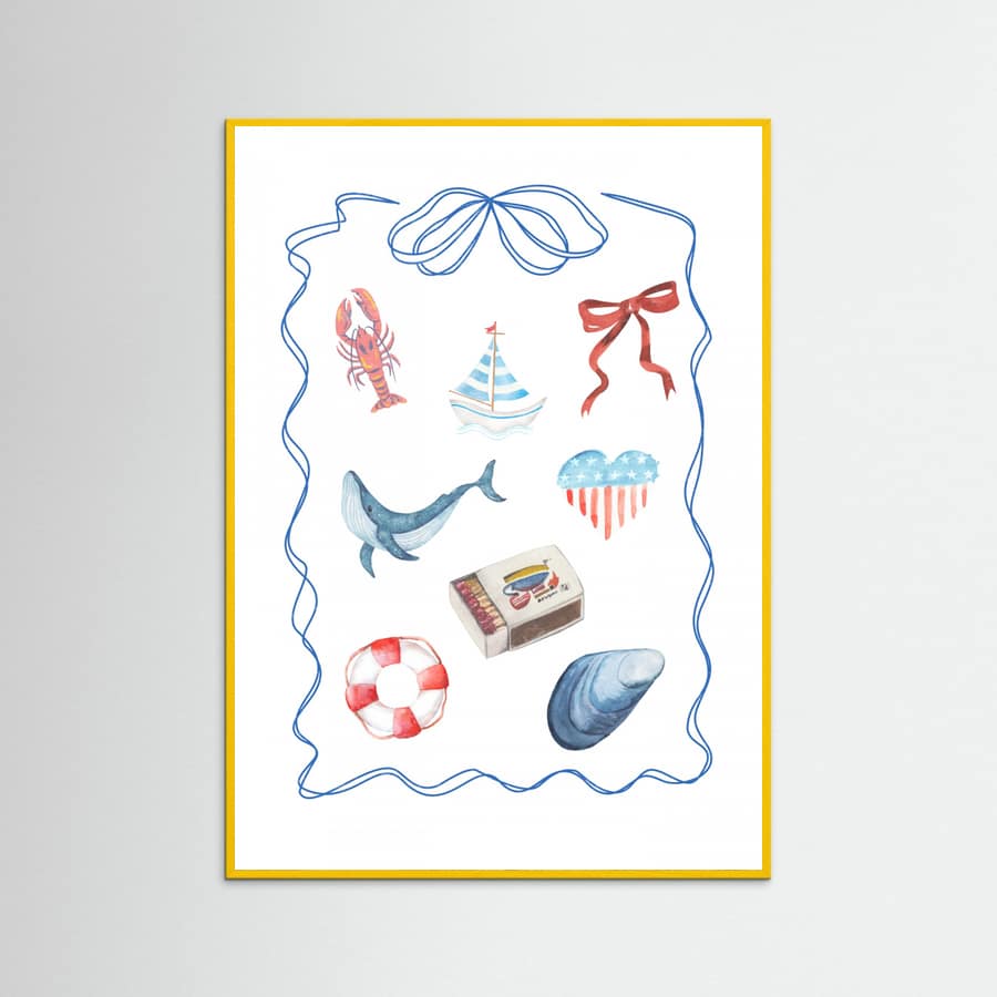 Coastal Collage Poster – poster and art print