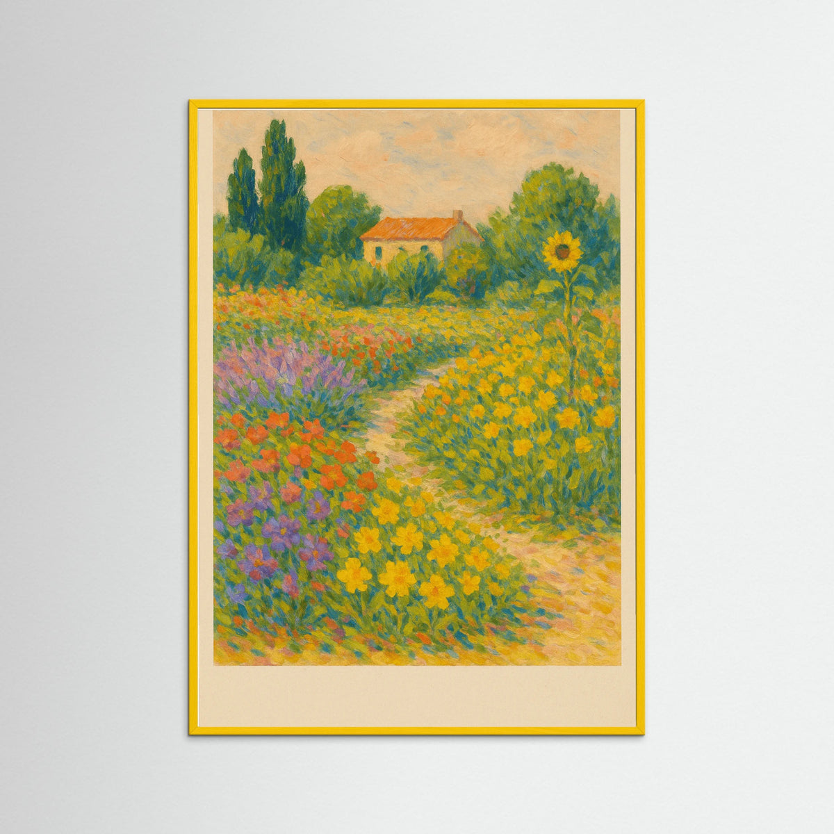 Yellow Wood Colorful Horizon