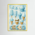 Yellow Wood Colorful Ice Cream