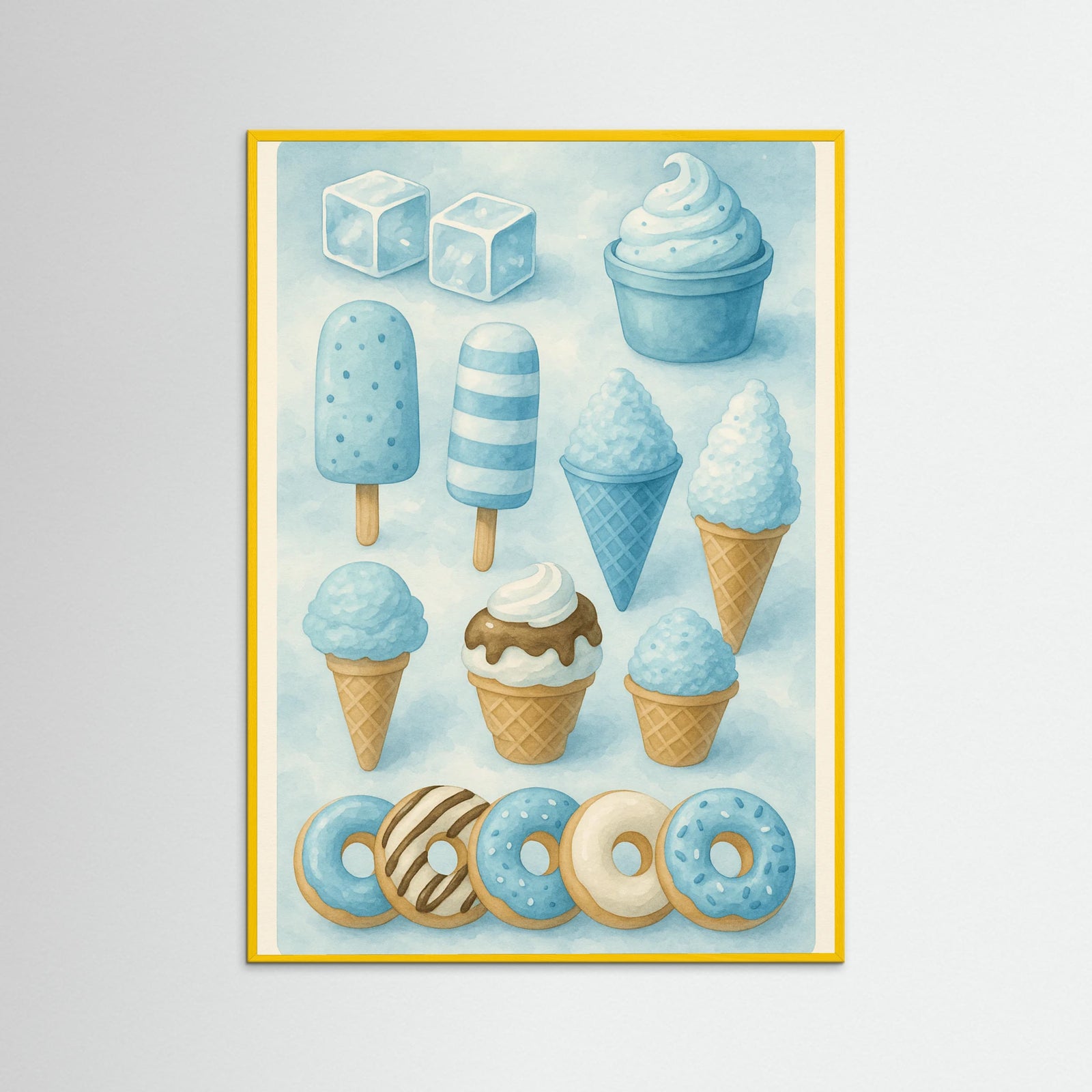 Yellow Wood Colorful Ice Cream
