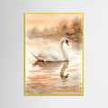 Yellow Wood Connected Swans
