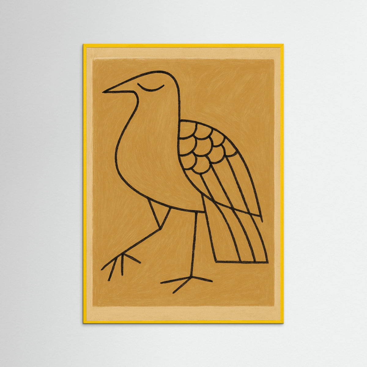 Yellow Wood Contemplative Figure
