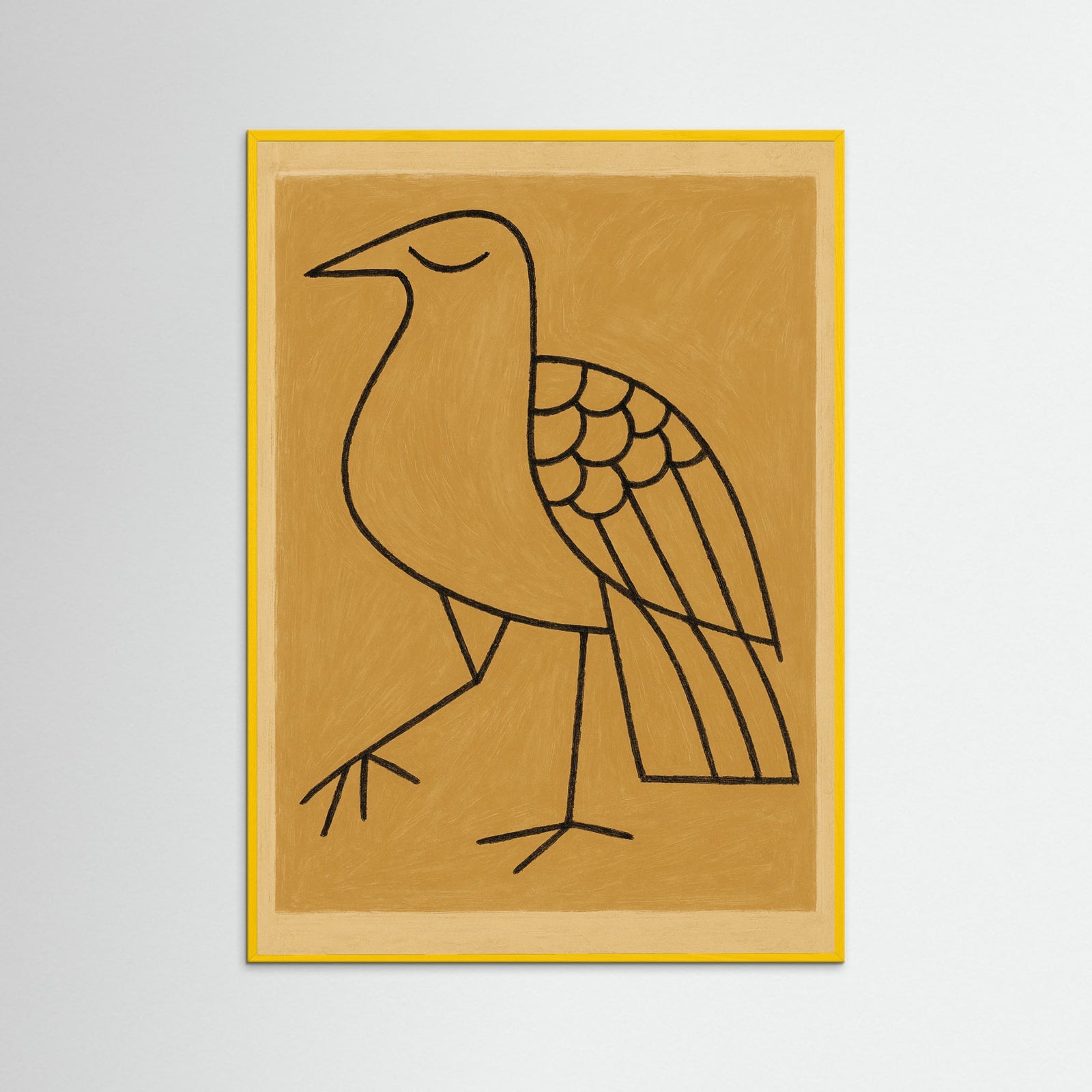 Yellow Wood Contemplative Figure