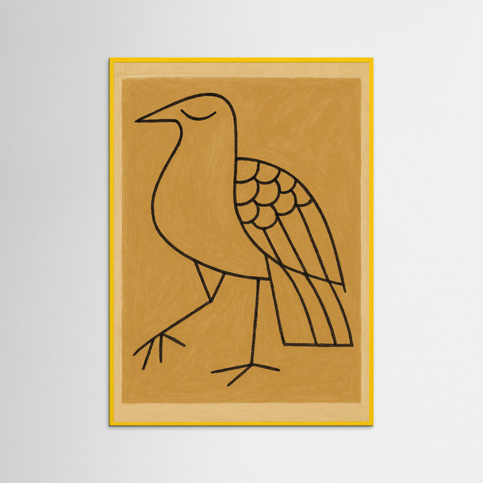 Yellow Wood Contemplative Figure
