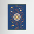 Yellow Wood Cosmic Floral Script