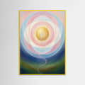 Yellow Wood Cosmic Heart Bloom