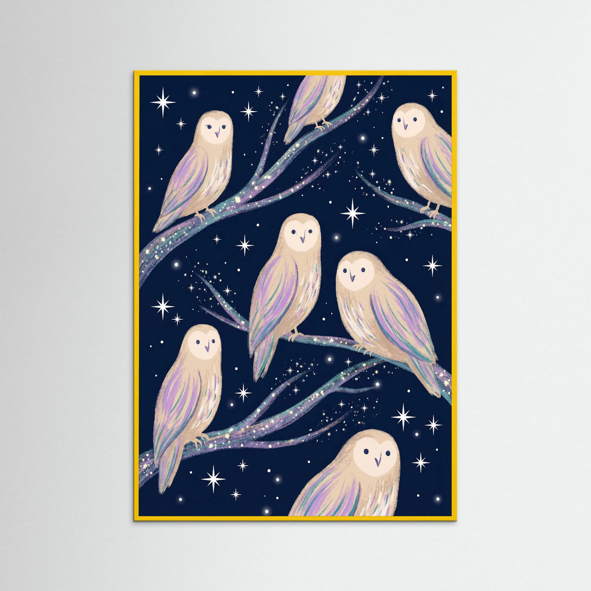 Yellow Wood Cosmic Kitties