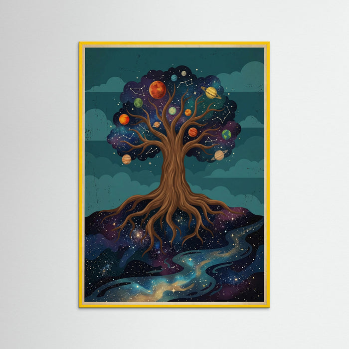 Yellow Wood Cosmic Serenity