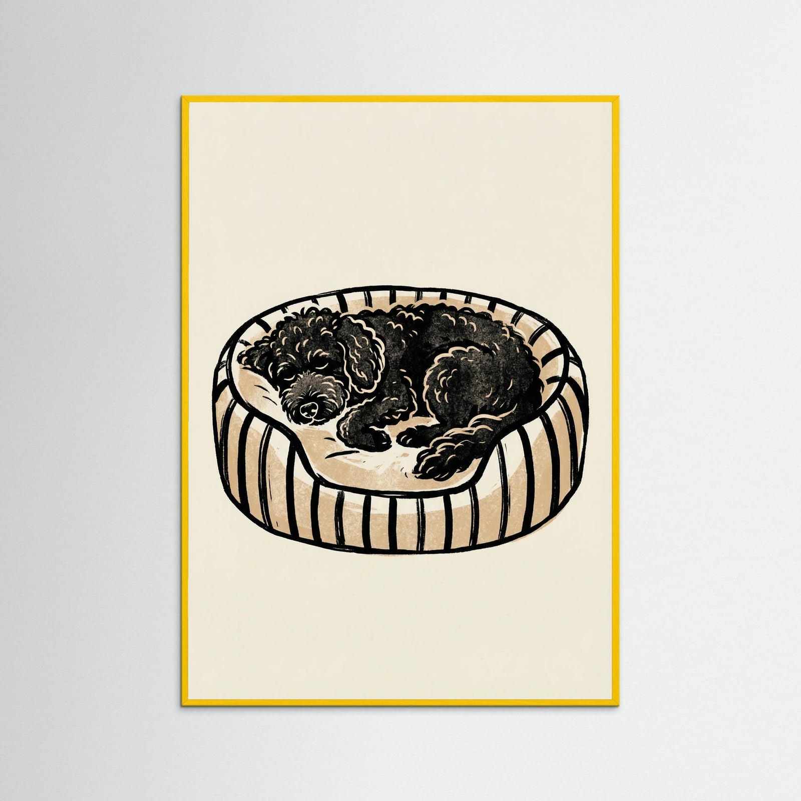 Yellow Wood Cozy Feline Slumber