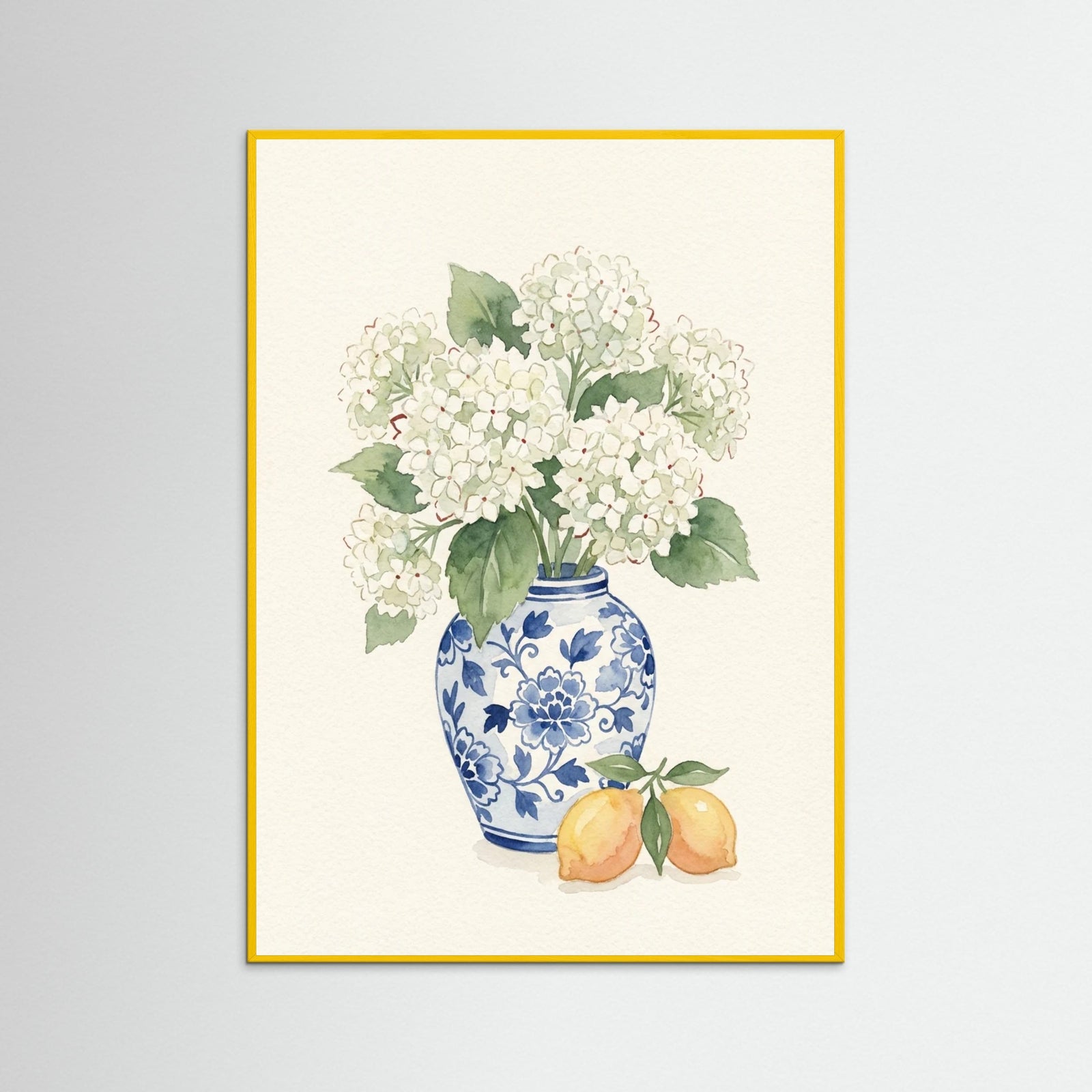 Yellow Wood Crimson Bloom Still Life