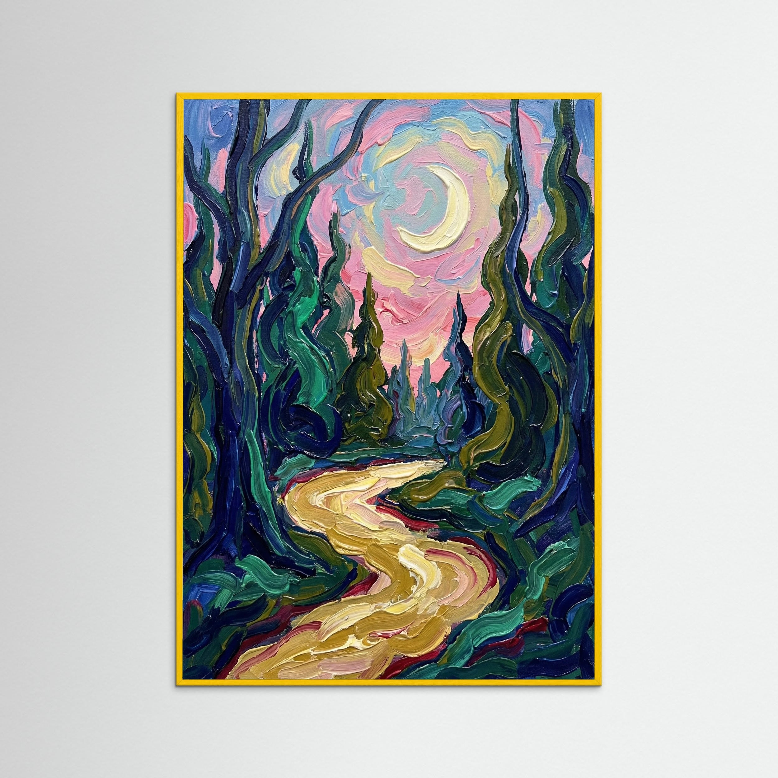 Yellow Wood Crimson Nightscape