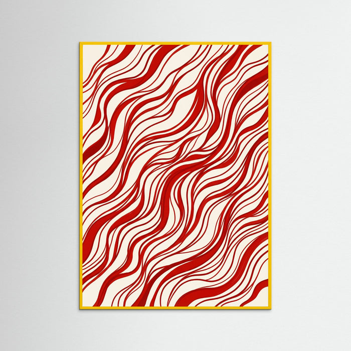 Yellow Wood Crimson Swirls